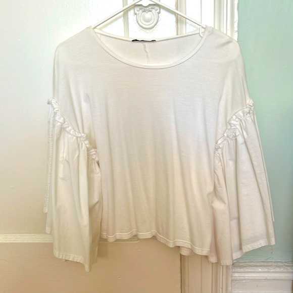 Zara white cotton top - Picture 1 of 4